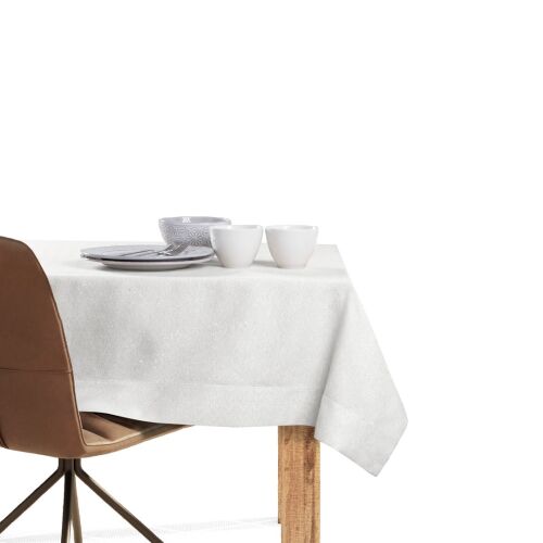 DecoKing Sparkle cream metallic table runner on dining table