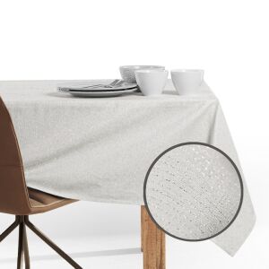 DecoKing Sparkle cream metallic tablecloth 40x140 cm on table setting - DecoKing