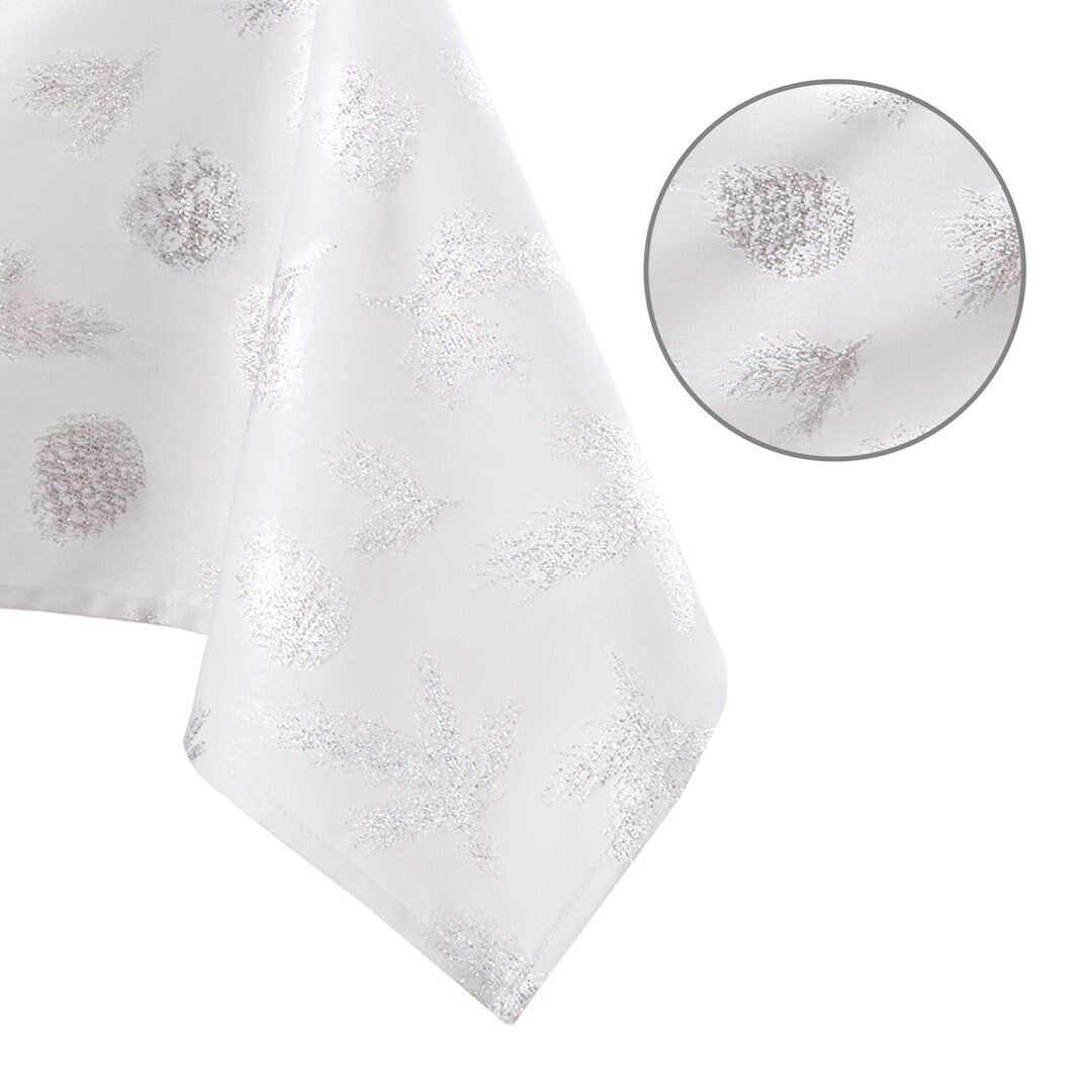 Asztalterítő fehér nyomott ünnepi 80x80 AmeliaHome