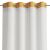 AmeliaHome Irvette white and yellow curtain with grommets detail