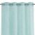 Close-up of AmeliaHome Lumina sky blue eyelet curtain