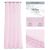 AmeliaHome Molisa pink embroidered curtain with packaging and fabric detail