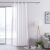 AmeliaHome Pompons weißer Voile Vorhang im Wohnzimmer
