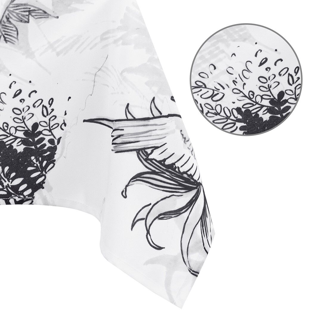 Asztalterítő JUNGLE fehér nyomott motívum 140x300 ameliahome