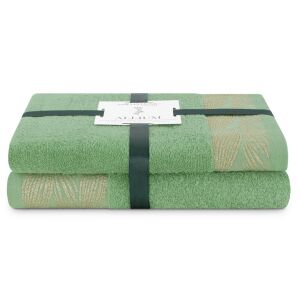 Set prosoape AmeliaHome ALLIUM verde 50x90 și 70x130 cm - AmeliaHome
