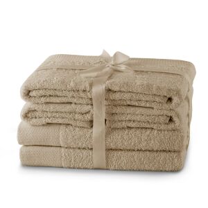 AmeliaHome Amari beige towel set, 2 bath towels and 4 hand towels - Towel