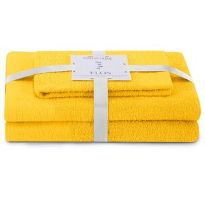 AmeliaHome FLOS Yellow Towel Set 30x50, 50x90, 70x130 cm - Towel