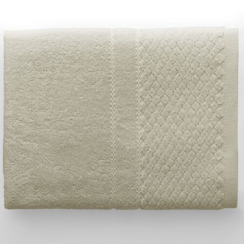 AmeliaHome Rubrum bézs törölköző 70x130 cm, felülnézet