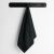 AmeliaHome Rubrum black towel hanging on a black rack