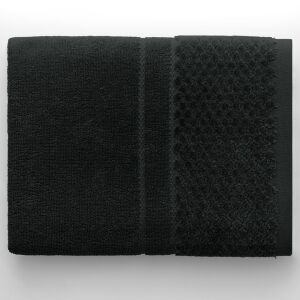 AmeliaHome Rubrum black towel 50x90 cm, flat lay - Interior design