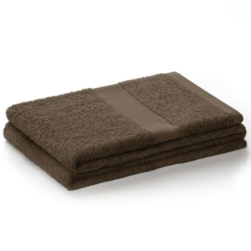 Folded DecoKing Bamby brown towel 70x140 cm
