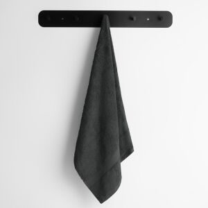 DecoKing BAMBY graphite grey towel 50x100 cm hanging on a rack - Towel