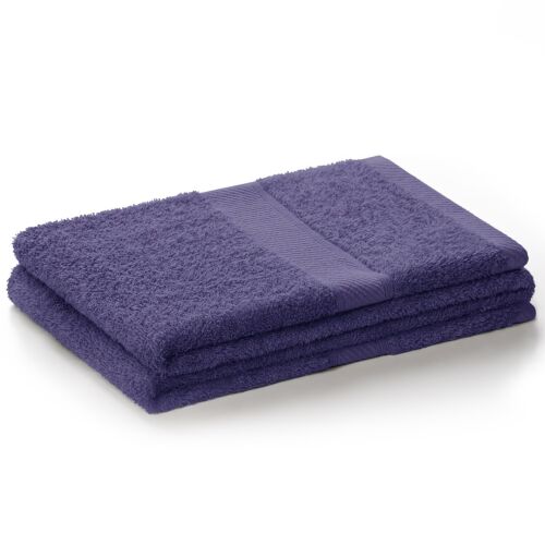 Folded DecoKing Bamby purple towel 50x100 cm