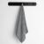 DecoKing Bamby grey towel 70x140 cm hanging on a rack