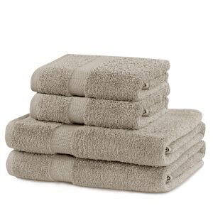 DecoKing Marina beige towel set, 2 bath towels and 2 hand towels - Towel