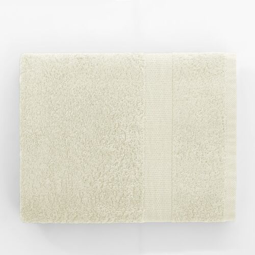 DecoKing MARINA cream cotton towel 50x100 cm, flat lay