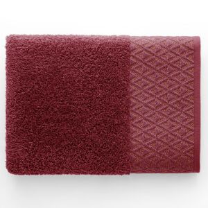 DecoKing Andrea piros törölköző 50x90 cm, felülnézet - DecoKing