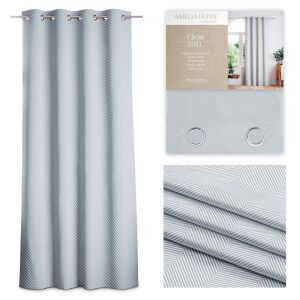 Blackout curtain CLEAR color grey printed pattern boho style classic silver silver metallic ringlets velvet 140x250 AmeliaHome 111447989 - Home Textile