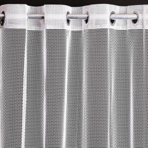 DecoKing ELIE white blackout curtain with silver eyelets - Curtain