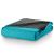 Folded DecoKing AXEL graphite grey and teal bedspread 240x260 cm