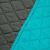 Close-up of DecoKing AXEL graphite grey and teal quilted pattern