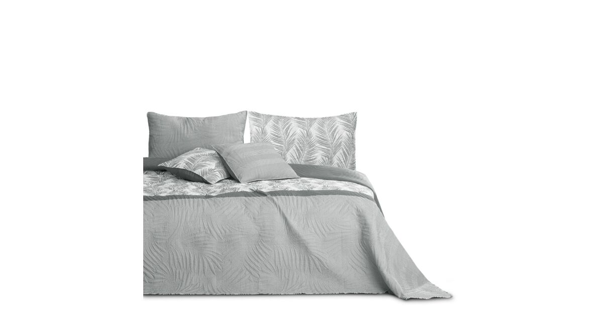 Tagesdecke TROPICAL BONAIRE Farbe grau gedruckt Stil modernes Gewebe Mikrofaser 170x270 AmeliaHome 111448168