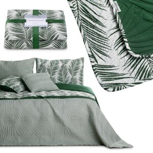 Tagesdecke TROPICAL BONAIRE Farbe glasgrün bedruckter Stil moderner Stoff Mikrofaser 220x240 AmeliaHome 111448196