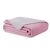 Gefaltete AmeliaHome SOFTA rosa-graue gesteppte Tagesdecke