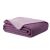 Folded AmeliaHome SOFTA purple microfiber bedspread 260x280 cm