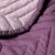 Close-up of AmeliaHome SOFTA purple bedspread fabric and stitching detail