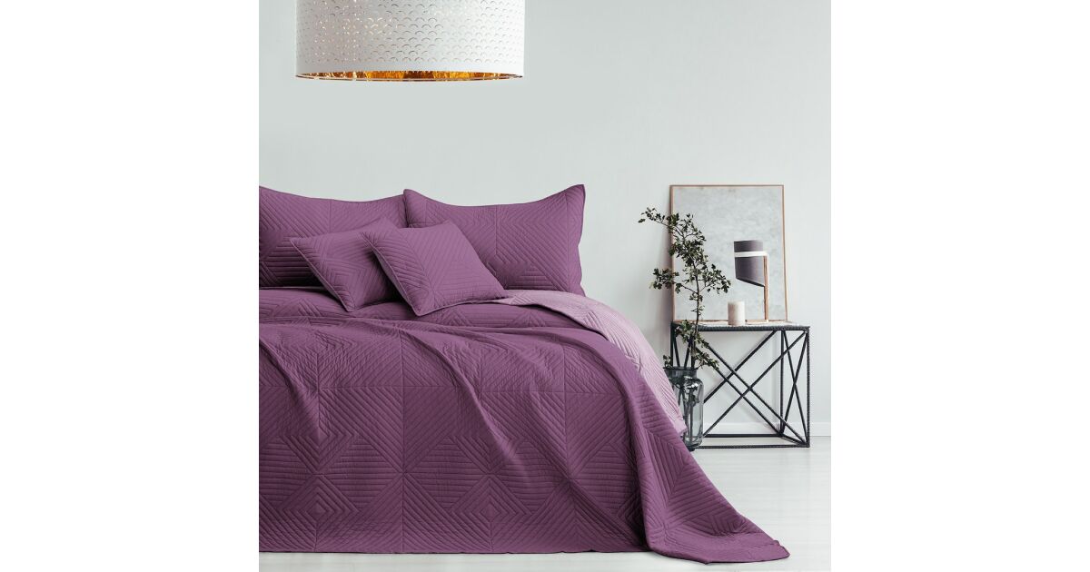 Tagesdecke SOFTA Farbe lila einfarbiger Stoff Mikrofaser 200x220 AmeliaHome 141214108