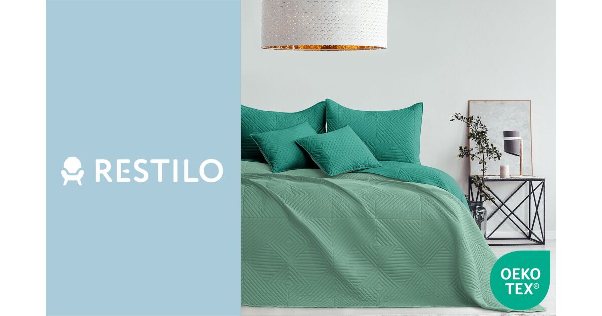 Tagesdecke SOFTA Farbe grün uni Stoff Mikrofaser 170x210 AmeliaHome 141213873