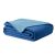 Folded AmeliaHome SOFTA blue bedspread 260x280 cm
