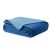 Folded AmeliaHome SOFTA blue microfiber bedspread 200x220 cm