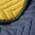 Close-up of AmeliaHome SOFTA graphite grey and mustard yellow bedspread stitching