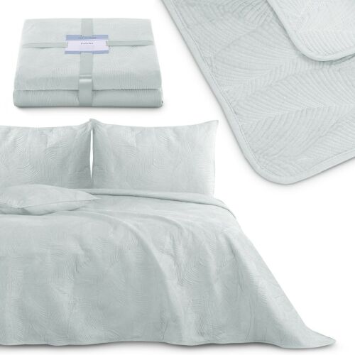 Tagesdecke PALSHA grau einfarbig modern Samt, Polyester 260x280 AmeliaHome 111448463