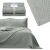 AmeliaHome OPHELIA grey bedspread with packaging and close-up pattern
