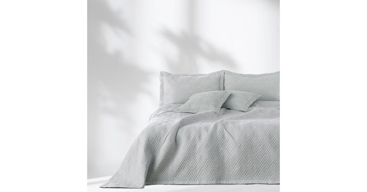 Tagesdecke OPHELIA Farbe hellgrau Stoff Mikrofaser 240x260 AmeliaHome 111448681