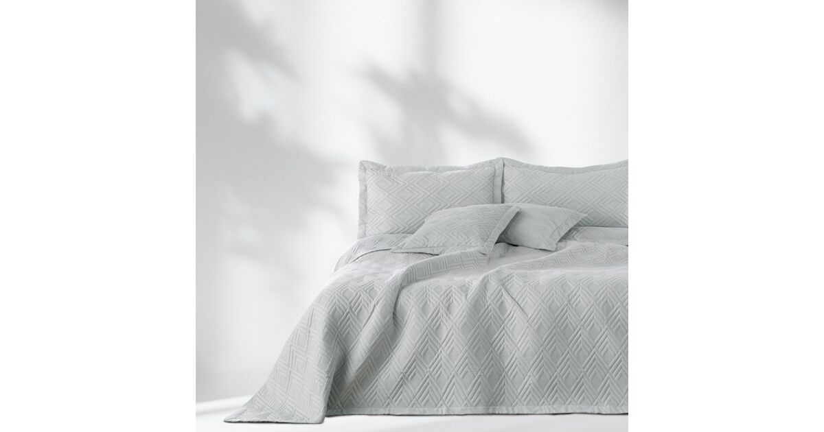 Tagesdecke OPHELIA Farbe hellgrau Stoff Mikrofaser 170x270 AmeliaHome 111448684