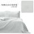 AmeliaHome OPHELIA light grey bedspread with brand logo and detail insert