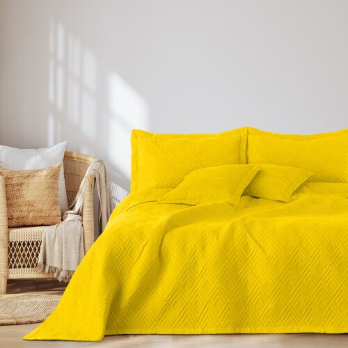 Bedspread OPHELIA yellow microfibre 240x260 AmeliaHome