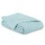 Folded AmeliaHome Ophelia light blue microfiber bedspread