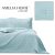 AmeliaHome OPHELIA light blue bedspread with logo and detail