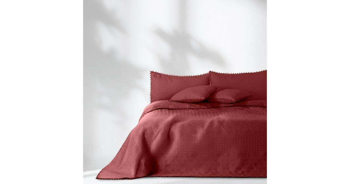 Tagesdecke MEADORE Farbe rosa Stoff Mikrofaser 240x260 AmeliaHome 111448826