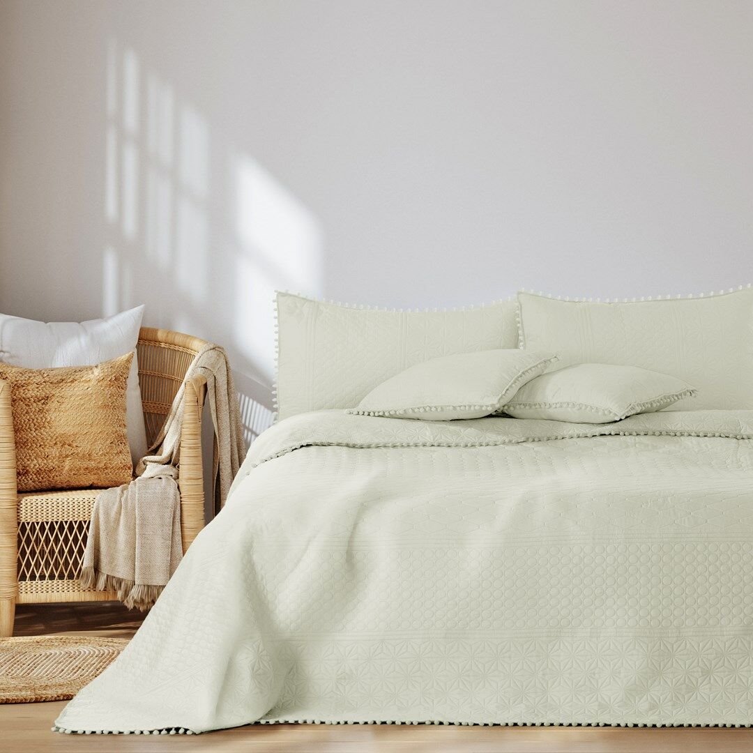 Ágytakaró MEADORE krémű mikroszálas 240x260 AmeliaHome