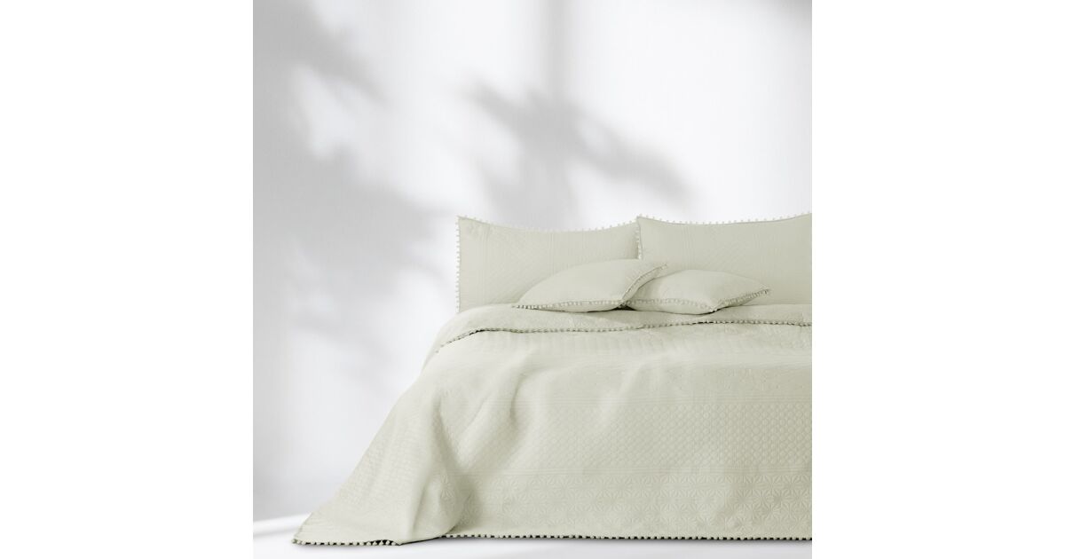 Tagesdecke MEADORE Creme Mikrofaser 220x240 AmeliaHome 111448950