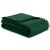 Folded AmeliaHome MEADORE glass green bedspread with pom poms