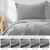 AmeliaHome LAILA grey velvet bedspread with lighting conditions examples