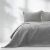 AmeliaHome LAILA grey velvet bedspread on a bed with soft lighting