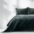 AmeliaHome Laila graphite grey velvet bedspread on a bed